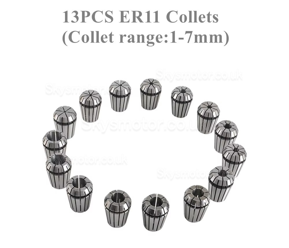 800W 110V/220V Air Cooled Spindle Motor & VFD (Variable Frequency Drive) Kit GDZ80X73-0.8 + H100-0.75 ER11 Collet 24000RPM 400 Hz